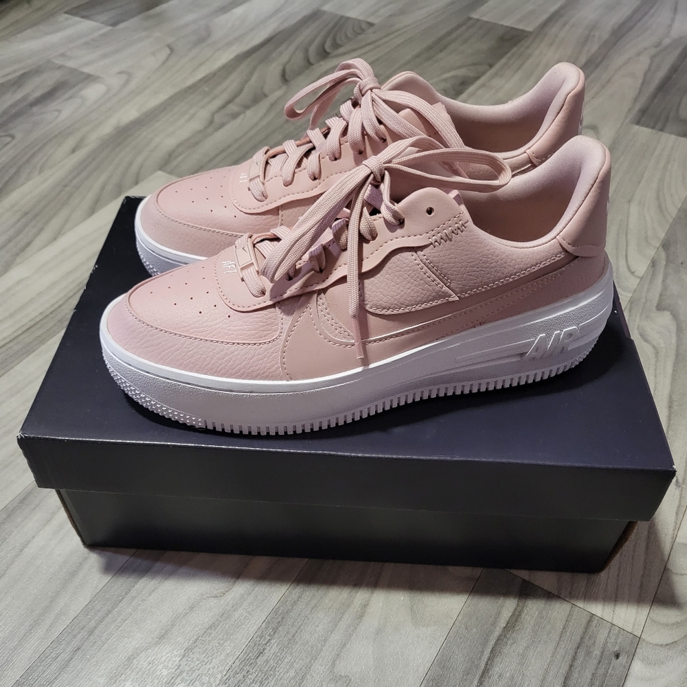 Nike AF1 Pink Platform Shoes